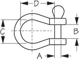 Sea Dog Bow Shackle Screw Pin (MPN: 147058)