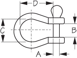 Sea Dog Bow Shackle Screw Pin (MPN: 147058)