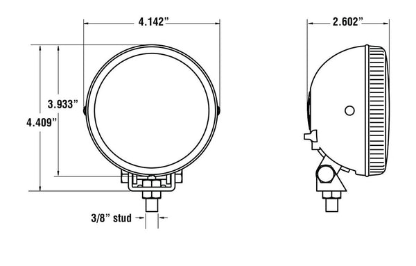 KC Hilites 4 Inch 400 Rally Halogen Light (MPN: 0490)