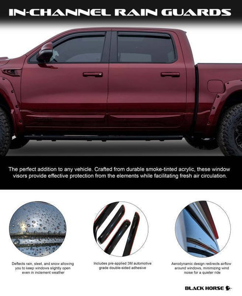 Black Horse Offroad Window Visors (MPN: 1494805IN)