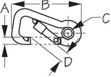 Sea Dog Locking Asymmetric Snap Hook (MPN: 150128)