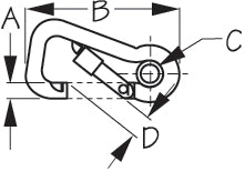 Sea Dog Locking Asymmetric Snap Hook (MPN: 150128)
