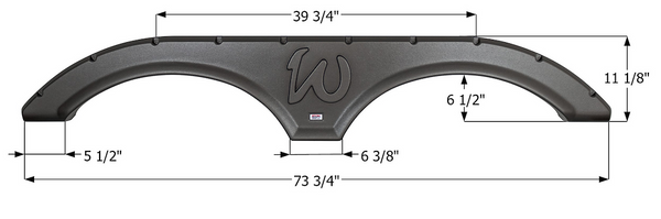 Icon Fender Skirt For Tandem Axle Trailers (MPN: 15322)
