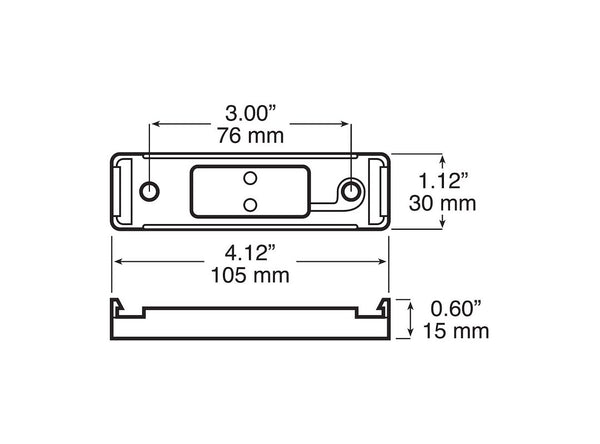 Peterson Side Marker Light Mounting Base (MPN: 154-09K)