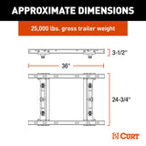 CURT Fifth Wheel Trailer Hitch Rail Adapter (MPN: 16027)
