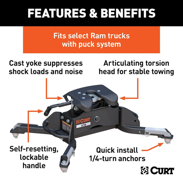 CURT Fifth Wheel Trailer Hitch A16 (MPN: 16043)