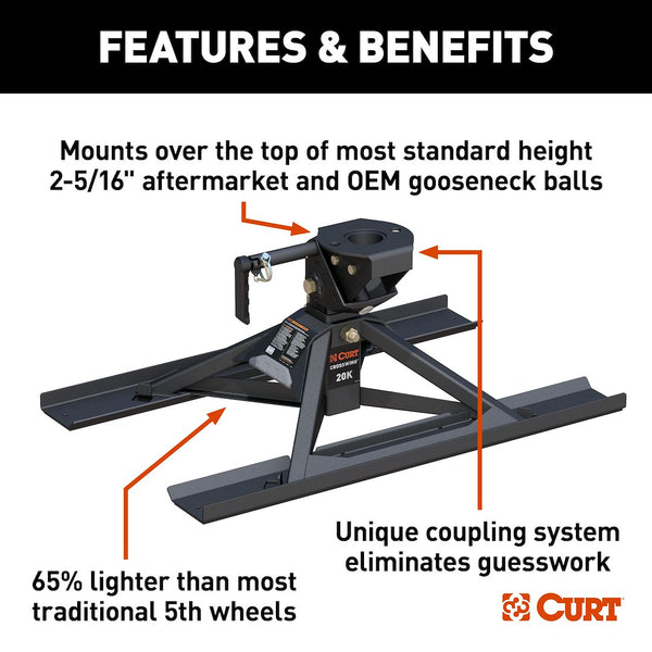 CURT CrossWing Fifth Wheel Trailer Hitch (MPN: 16051)