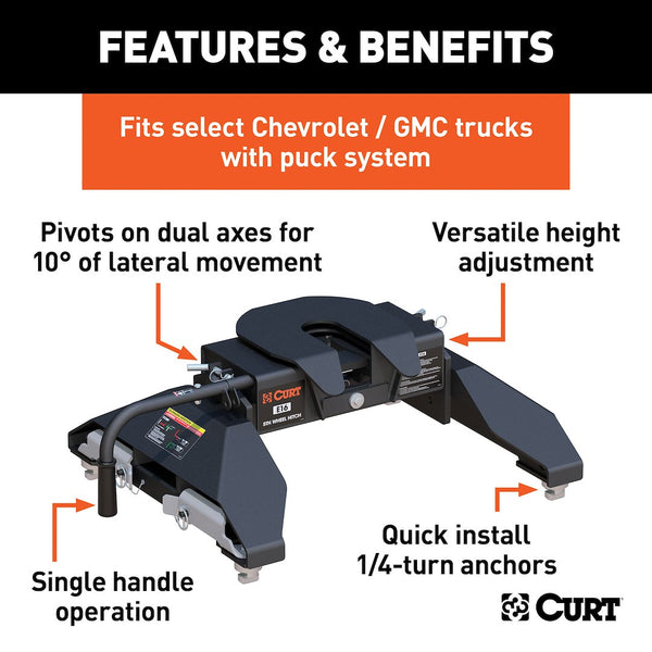 CURT Fifth Wheel Trailer Hitch E16 (MPN: 16061)