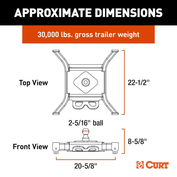 CURT Gooseneck Trailer Hitch (MPN: 16090)