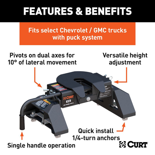 CURT E16 Fifth Wheel Trailer Hitch (MPN: 16097)