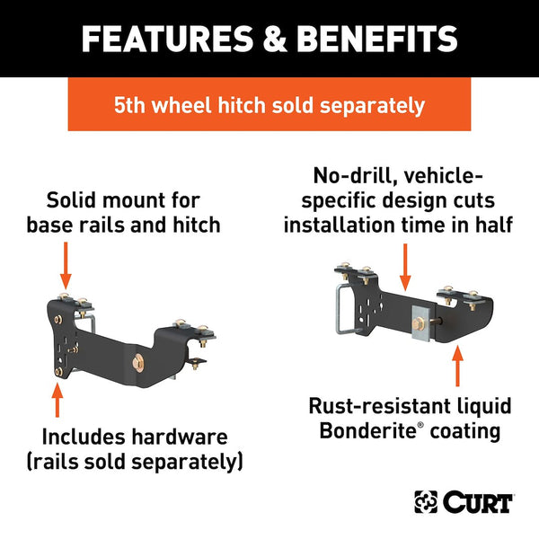 CURT Fifth Wheel Trailer Hitch Mount Kit (MPN: 16400)