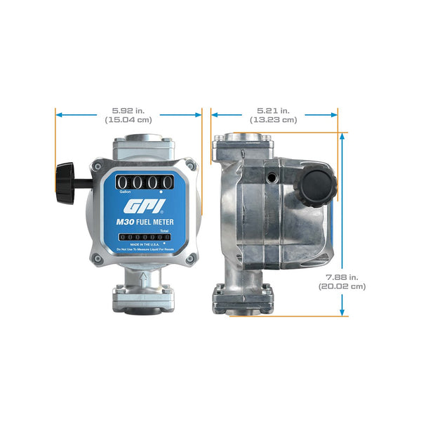 GPI Liquid Transfer Tank Gauge M30 Series (MPN: 165100-01)