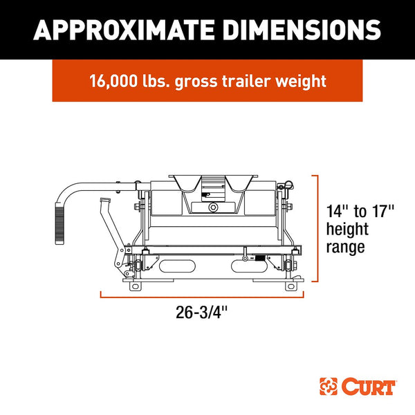 CURT Fifth Wheel Trailer Hitch E16 (MPN: 16516)