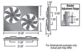 Derale Dual High Output Cooling Fan (MPN: 16825)