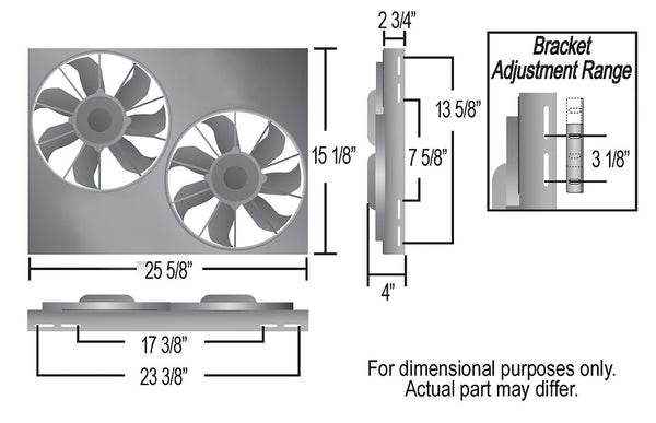 Derale Dual High Output Cooling Fan (MPN: 16825)
