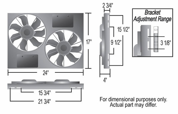 Derale Dual High Output Cooling Fan (MPN: 16833)