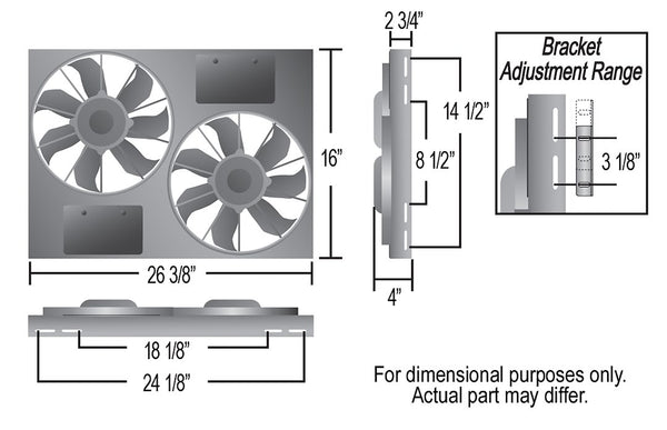 Derale Dual High Output Electric Fan Assembly (MPN: 16836)