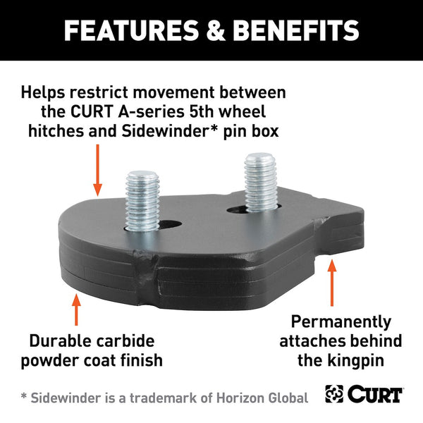 CURT Fifth Wheel Trailer Hitch Pin Box Adapter (MPN: 16992)