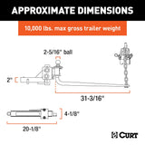 CURT MV Round Bar Weight Distribution Hitch (MPN: 17062)