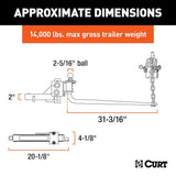 CURT MV Round Bar Weight Distribution Hitch (MPN: 17063)