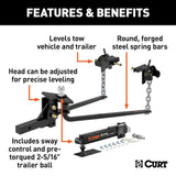 CURT MV Round Bar Weight Distribution Hitch (MPN: 17063)