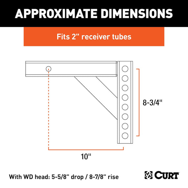 CURT Weight Distribution Hitch Shank (MPN: 17120)