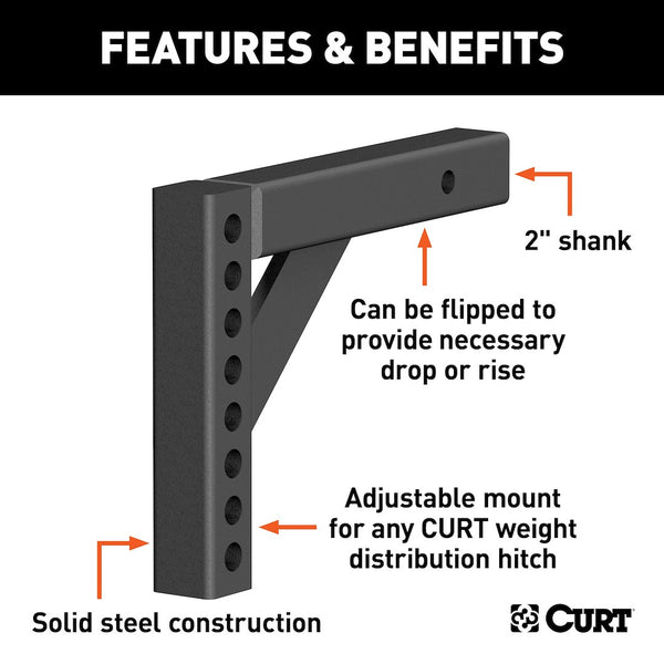 CURT Weight Distribution Hitch Shank (MPN: 17120)