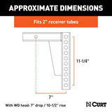CURT Weight Distribution Hitch Shank (MPN: 17123)