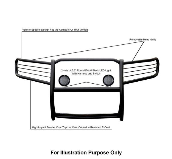 Black Horse Grille Guard Kit (MPN: 17A080200MA-PLFB)