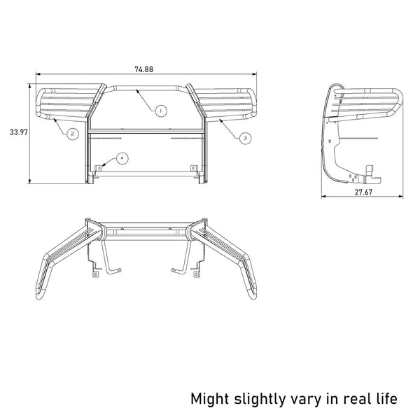 Black Horse Off Road Grille Guard (MPN: 17A096402MA)