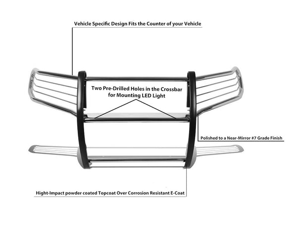 Black Horse Off Road Grille Guard (MPN: 17A096402MSS)