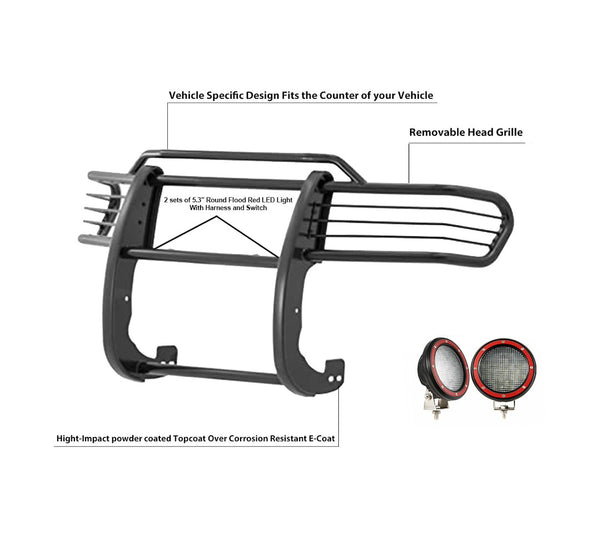 Black Horse Grille Guard Kit (MPN: 17A098600MA-PLFR)