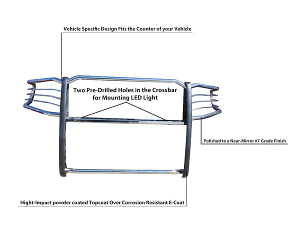 Black Horse Off Road Grille Guard (MPN: 17DG111MSS)
