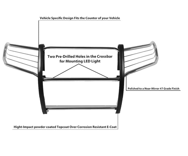 Black Horse Offroad Grille Guard (MPN: 17DG113MSS)