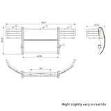 Black Horse Grille Guard Kit (MPN: 17FB23MA-PLFR)