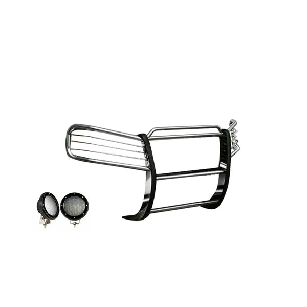 Black Horse Offroad Grille Guard Kit (MPN: 17GD26MSS-PLFB)