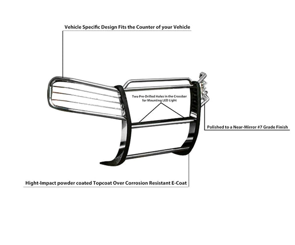 Black Horse Off Road Grille Guard (MPN: 17GD26MSS)