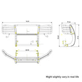 Black Horse Grille Guard Kit (MPN: 17GK26MA-PLFR)