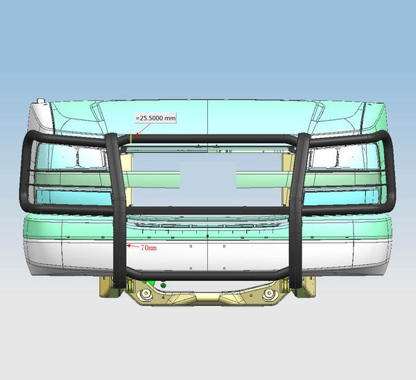 Black Horse Off Road Grille Guard (MPN: 17GV02MA)