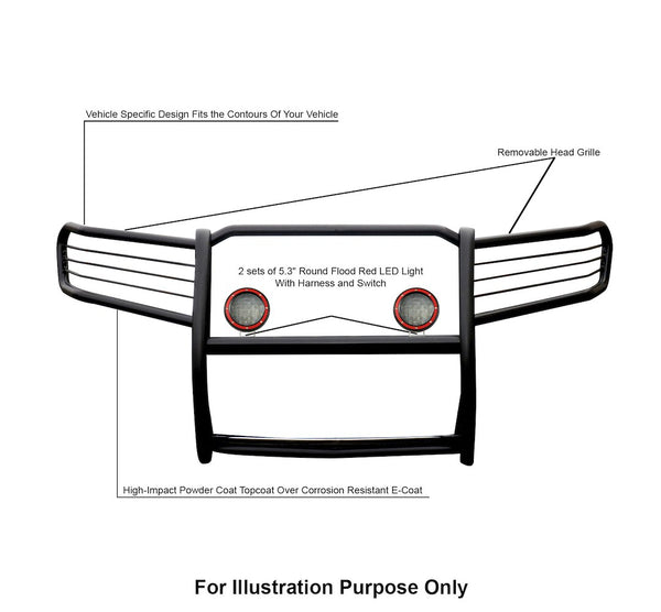 Black Horse Grille Guard Kit (MPN: 17H151402MA-PLFR)