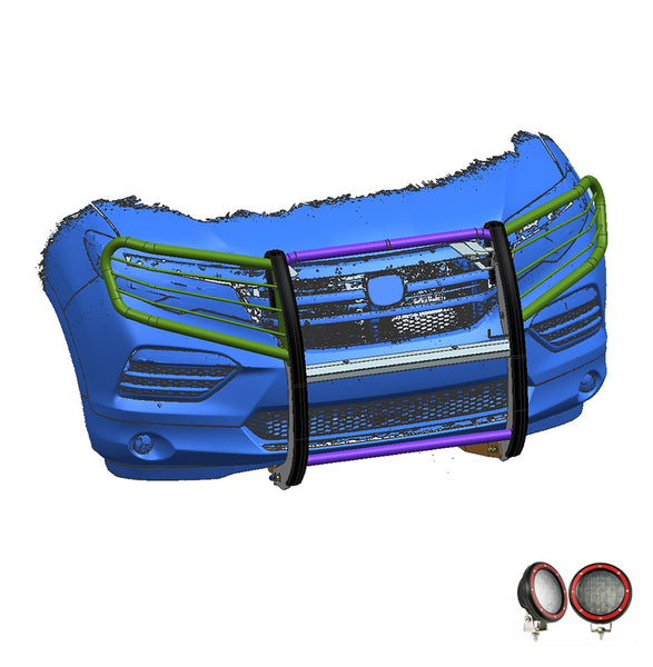 Black Horse Grille Guard Kit (MPN: 17H151402MA-PLFR)