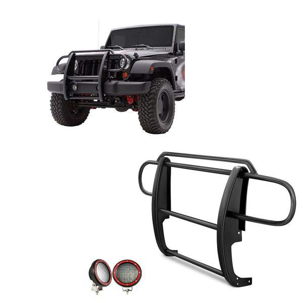 Black Horse Grille Guard Kit (MPN: 17JPWRMA-PLFR)
