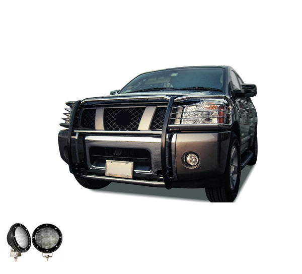 Black Horse Grille Guard Kit (MPN: 17NR26MSS-PLFB)