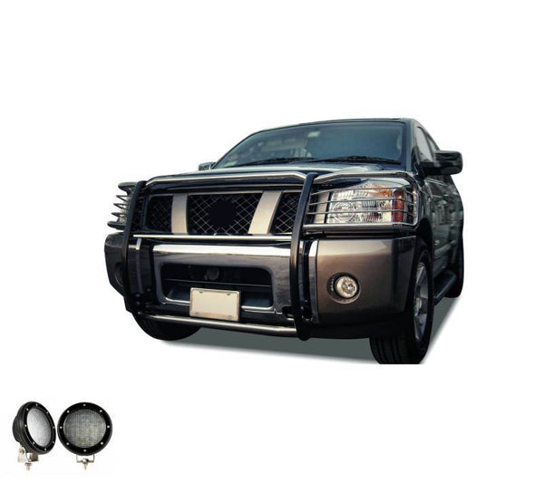 Black Horse Grille Guard Kit (MPN: 17NR26MSS-PLFB)