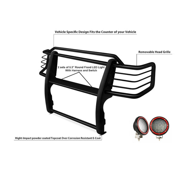Black Horse Grille Guard Kit (MPN: 17T80202MA-PLFR)