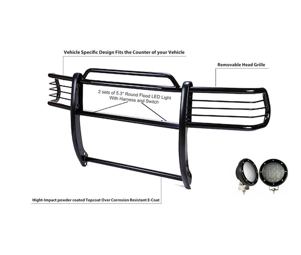 Black Horse Grille Guard Kit (MPN: 17TH26MA-PLFB)