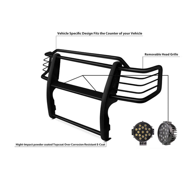 Black Horse Grille Guard Kit (MPN: 17TN23MA-PLB)