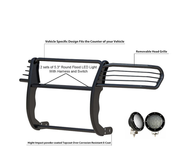 Black Horse Grille Guard Kit (MPN: 17TU31MA-PLFB)