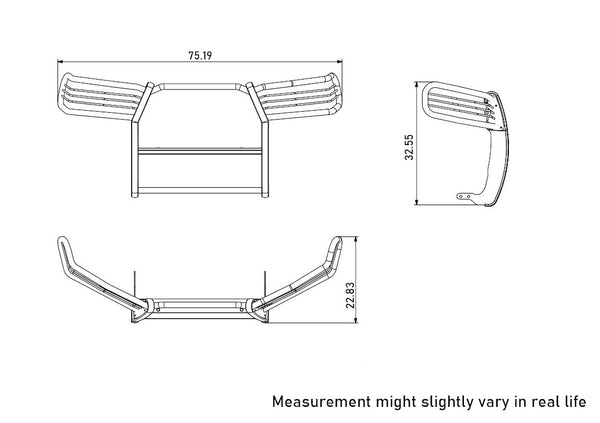 Black Horse Grille Guard Kit (MPN: 17TU31MA-PLFB)