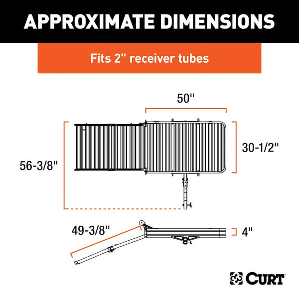 CURT Trailer Hitch Cargo Carrier With Ramp (MPN: 18112)